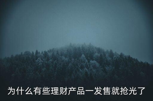 為什么有些理財產(chǎn)品一發(fā)售就搶光了