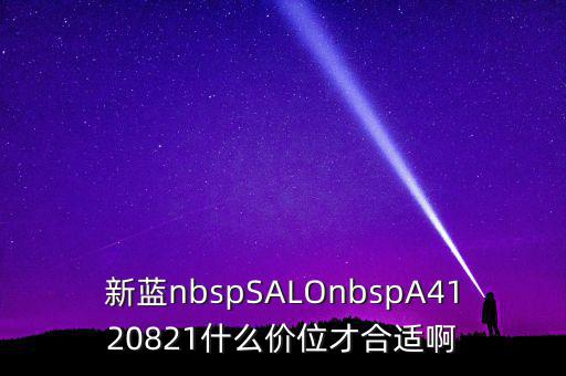 新藍(lán)nbspSALOnbspA4120821什么價位才合適啊