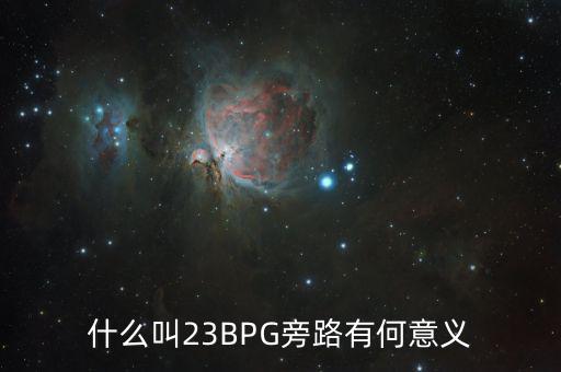 什么叫孕育線，什么叫23BPG旁路有何意義