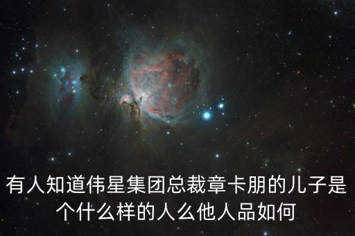 有人知道偉星集團(tuán)總裁章卡朋的兒子是個(gè)什么樣的人么他人品如何