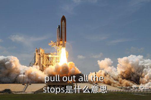 財政刺激是什么，pull out all the stops是什么意思