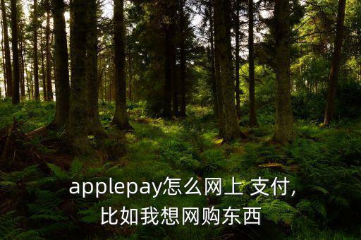  applepay怎么網(wǎng)上 支付,比如我想網(wǎng)購東西