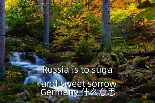 Russia is to sugarand sweet sorrow Germany 什么意思