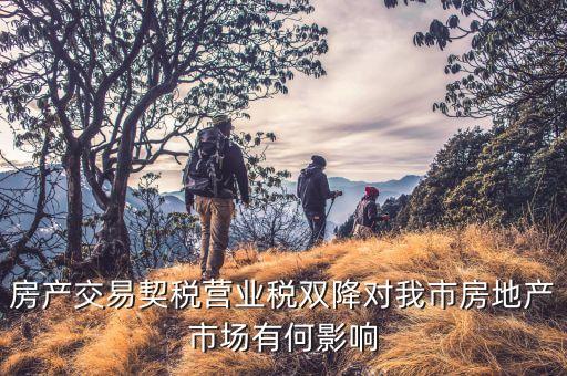 房產(chǎn)交易契稅營業(yè)稅雙降對我市房地產(chǎn)市場有何影響