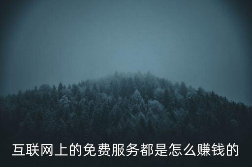 互聯(lián)網(wǎng)上的免費(fèi)服務(wù)都是怎么賺錢(qián)的