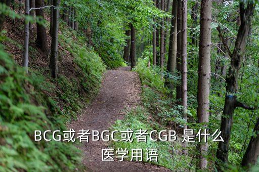 BCG或者BGC或者CGB 是什么醫(yī)學(xué)用語