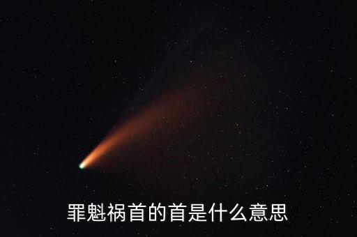 罪魁禍首的首是什么意思