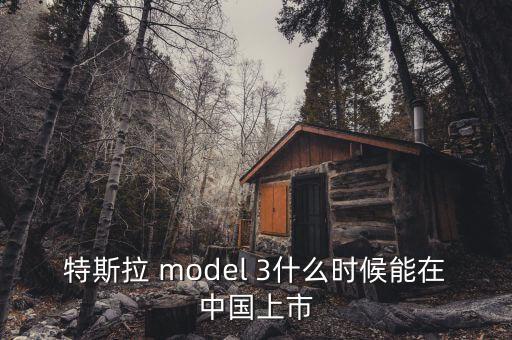 特斯拉 model 3什么時候能在中國上市