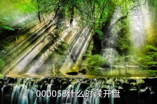 000058什么時候開盤