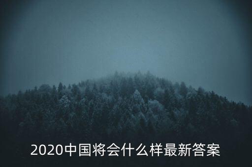 2020年中國會什么樣呢，2020中國會變成怎樣啊