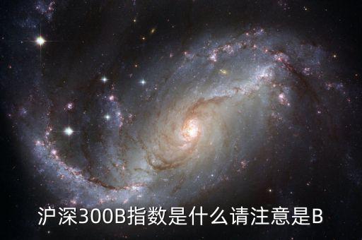 國金300b是什么，滬深300B指數(shù)是什么請注意是B