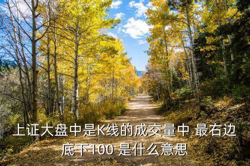 股票成交量100是什么意思，成交量出現(xiàn)100是什么意思