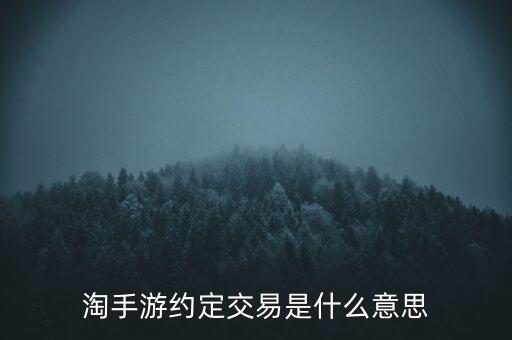 淘手游約定交易是什么意思