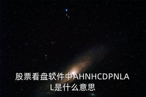 股票看盤軟件中AHNHCDPNLAL是什么意思