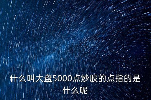 什么叫大盤5000點炒股的點指的是什么呢