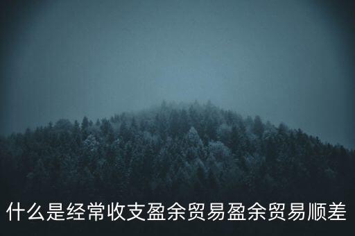 什么是經(jīng)常收支盈余貿(mào)易盈余貿(mào)易順差