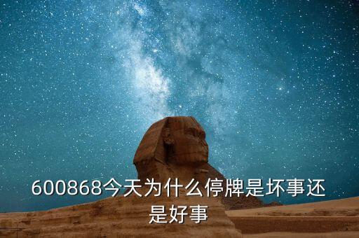 600868今天為什么停牌是壞事還是好事