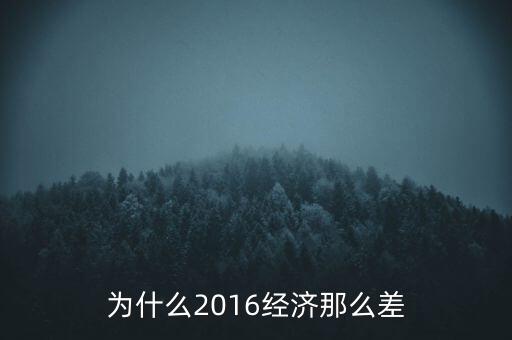 為什么2016經(jīng)濟(jì)那么差