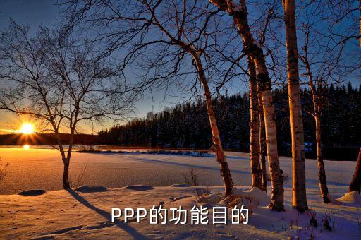 為什么采用ppp，PPP的功能目的