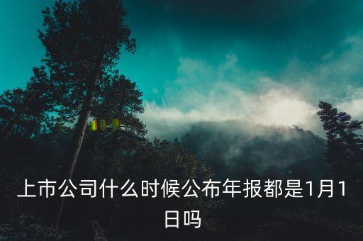 上市公司年報什么時候出，上市的年報一般是什么時候出啊不是3月份就可以在這種財經網里面