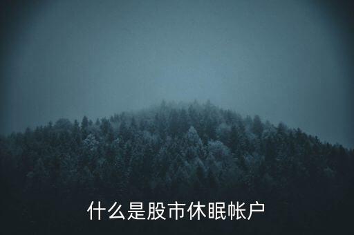 什么是股市休眠帳戶