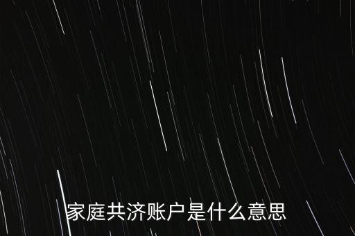 家庭共濟(jì)賬戶是什么意思