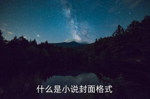 什么是小說封面格式