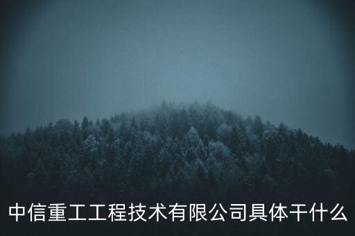 中信重工什么時(shí)間軍工立項(xiàng)，中信重工工程技術(shù)有限公司具體干什么