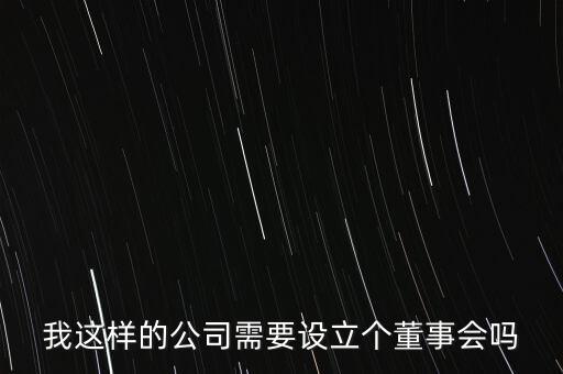 我這樣的公司需要設(shè)立個董事會嗎