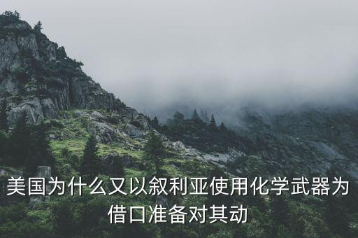 敘利亞為什么使用化學(xué)武器，敘利亞為什么使用化武襲擊