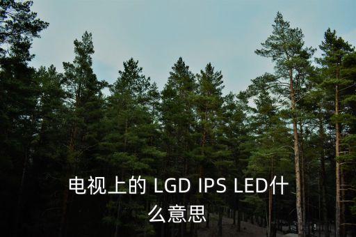 電視上的 LGD IPS LED什么意思