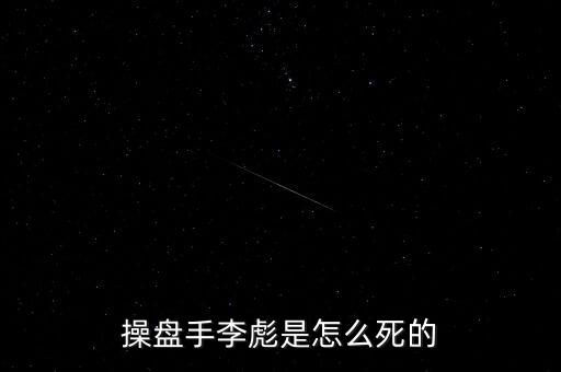 操盤手李彪是怎么死的