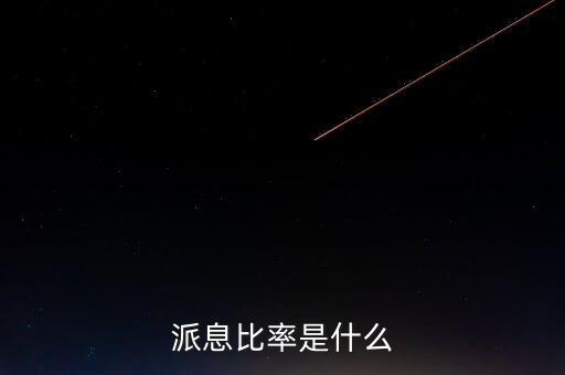 派息比率是什么