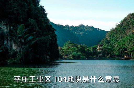 104板塊是什么意思，莘莊工業(yè)區(qū) 104地塊是什么意思