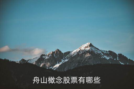 舟山有什么股票，什么是舟山概念股