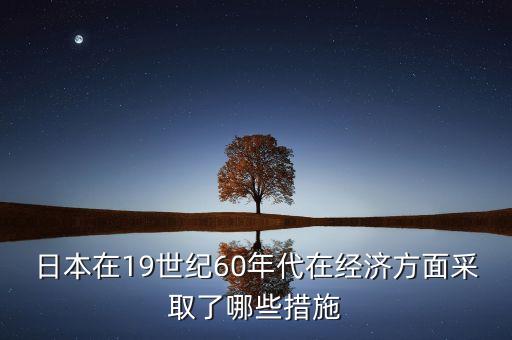 日本在19世紀(jì)60年代在經(jīng)濟(jì)方面采取了哪些措施