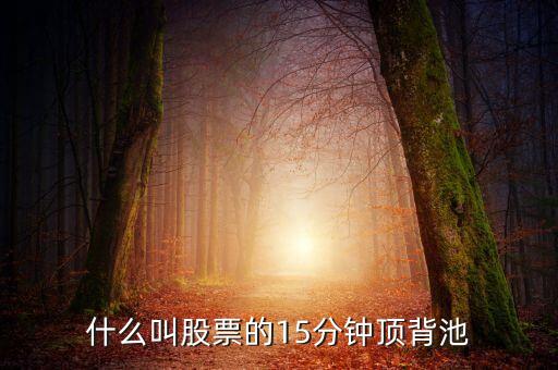 什么叫股票的15分鐘頂背池