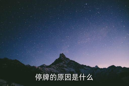 停牌的原因是什么