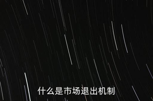 什么是市場退出機制