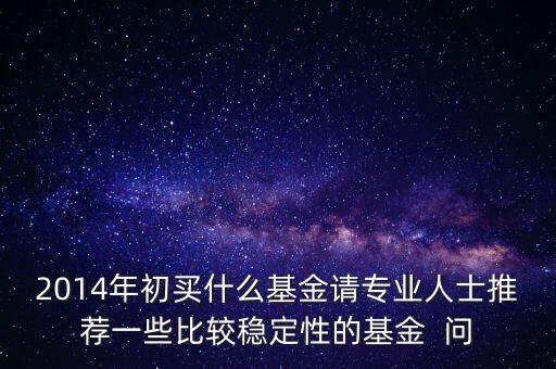 2014年初買什么基金請(qǐng)專業(yè)人士推薦一些比較穩(wěn)定性的基金  問