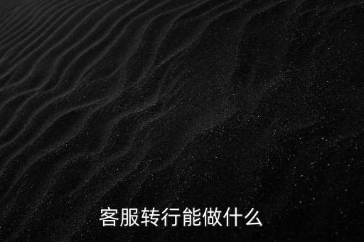 客服轉(zhuǎn)行能做什么