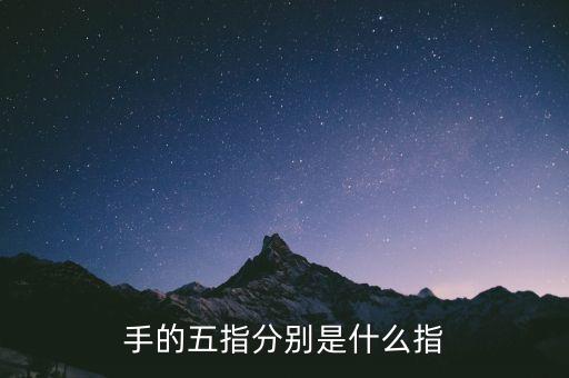 五指最后小指是什么指，五指 怎么分別