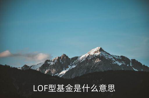 LOF型基金是什么意思