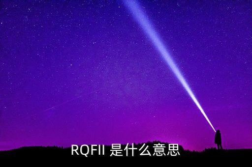 什么是rqfii基金，RQFII 是什么意思