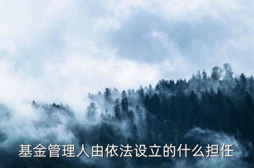 基金管理人由依法設(shè)立的什么擔(dān)任