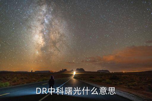 DR中科曙光什么意思