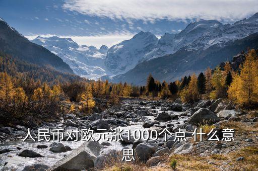 人民幣對歐元漲1000個點(diǎn) 什么意思