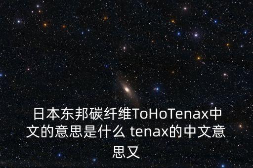 日本東邦碳纖維ToHoTenax中文的意思是什么 tenax的中文意思又