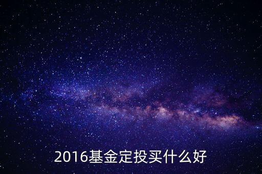 2016基金定投買什么好