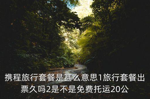 攜程旅行套餐是甚么意思1旅行套餐出票久嗎2是不是免費托運20公